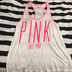 VS Pink Sequined Tank Top